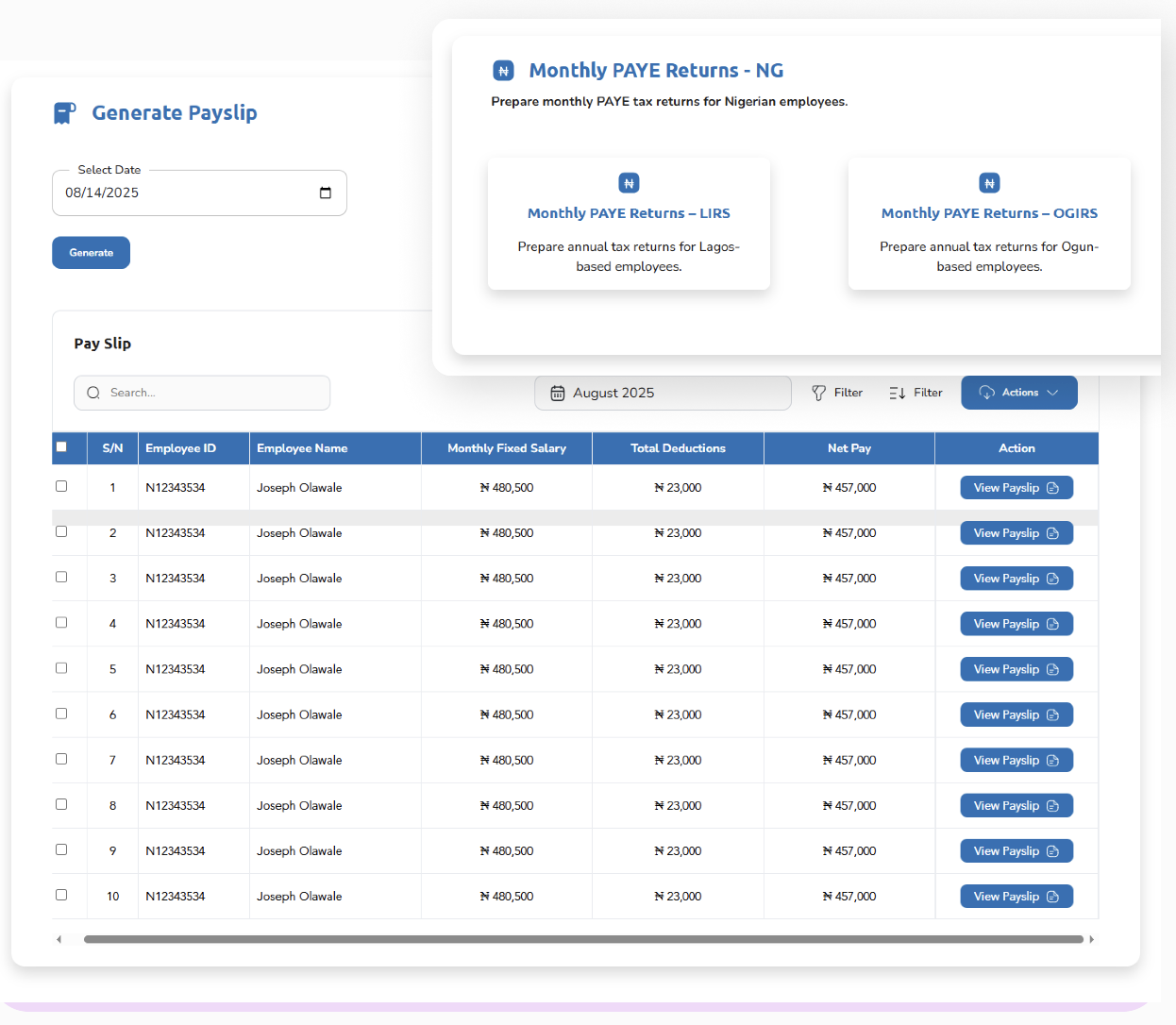 HRPayHub Gold package for payroll automation